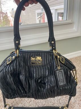 RARE VINTAGE COACH maddison sophia black leather satchal